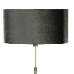 Vloerlamp goud met ovale velours kap groen 50cm - Parte
