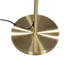 Vloerlamp goud met ovale velours kap groen 50cm - Parte