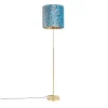 Vloerlamp goud/messing met velours kap vlinders 40/40 cm - Parte