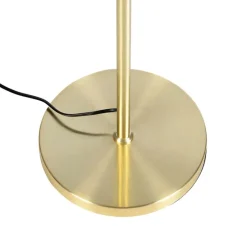 Vloerlamp goud/messing met velours kap rood 40/40 cm - Parte