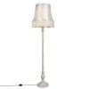 Vloerlamp grijs met Granny kap crème - Classico