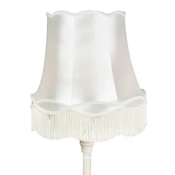 Vloerlamp grijs met Granny kap crème - Classico