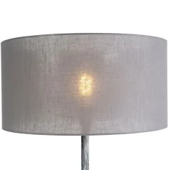 Vloerlamp grijs met grijze kap 50 cm - Simplo
