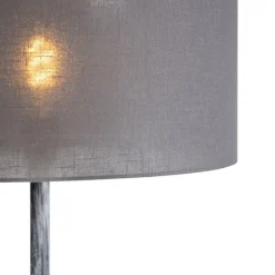 Vloerlamp grijs met grijze kap 50 cm - Simplo