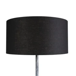 Vloerlamp grijs met zwarte kap 50 cm - Simplo