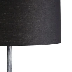 Vloerlamp grijs met zwarte kap 50 cm - Simplo