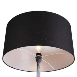 Vloerlamp grijs met zwarte kap 50 cm - Simplo
