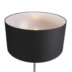 Vloerlamp grijs met zwarte kap 50 cm - Simplo