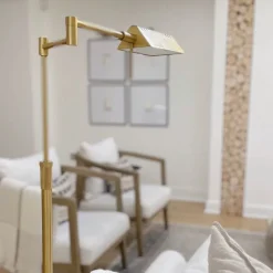 Vloerlamp messing incl. LED met touch dimmer - Notia