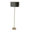 Vloerlamp messing met ovale velours kap groen 50cm - Simplo
