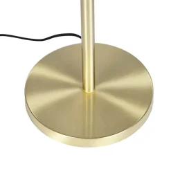 Vloerlamp messing met pauw kap 40 cm - Simplo