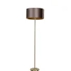 Vloerlamp messing met velours kap bruin 50cm - Simplo