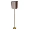Vloerlamp messing met velours kap taupe 50cm - Simplo