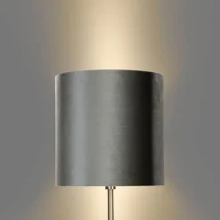 Vloerlamp messing met velours kap groen 40cm - Simplo