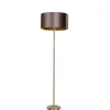 Vloerlamp messing met velours kap bruin 40cm - Simplo