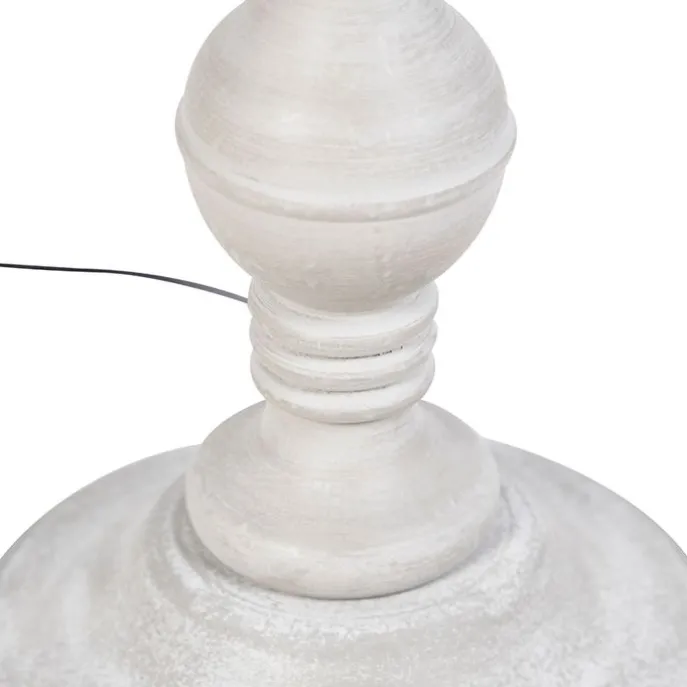 Vloerlamp met linnen kap bruin 45 cm - Classico