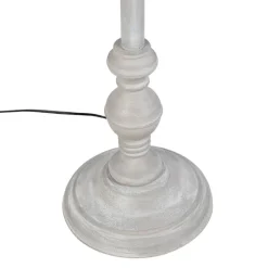 Vloerlamp met linnen kap bruin 45 cm - Classico