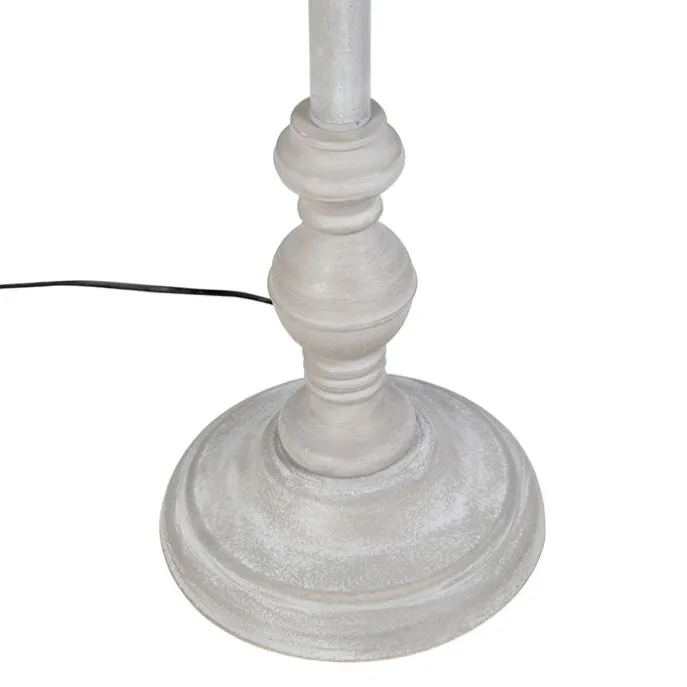 Vloerlamp met linnen kap bruin 45 cm - Classico