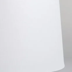 Vloerlamp naturel met witte linnen kap 45 cm - Tripod