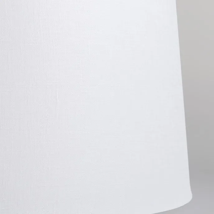 Vloerlamp naturel met witte linnen kap 45 cm - Tripod
