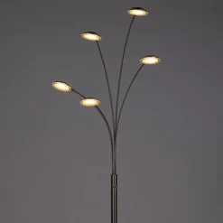 Vloerlamp staal incl. LED met touch dimmer - Sixties Trento