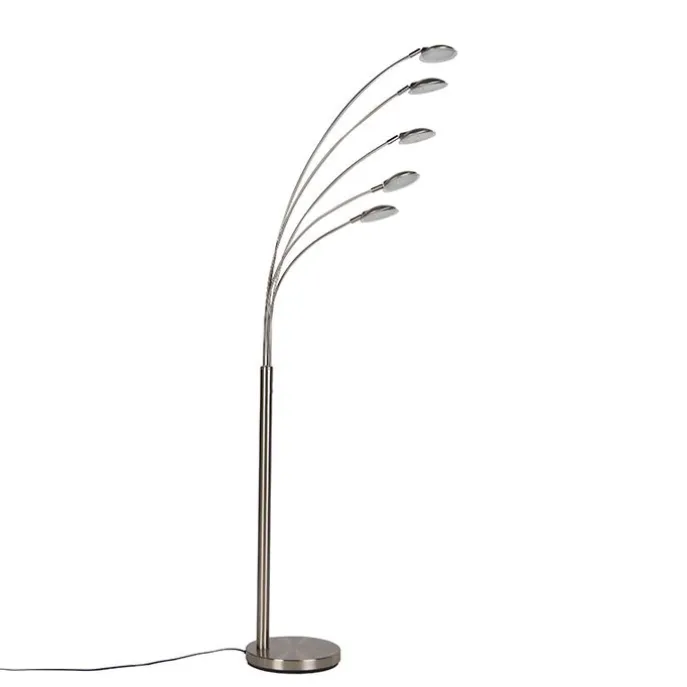 Vloerlamp staal incl. LED met touch dimmer - Sixties Trento