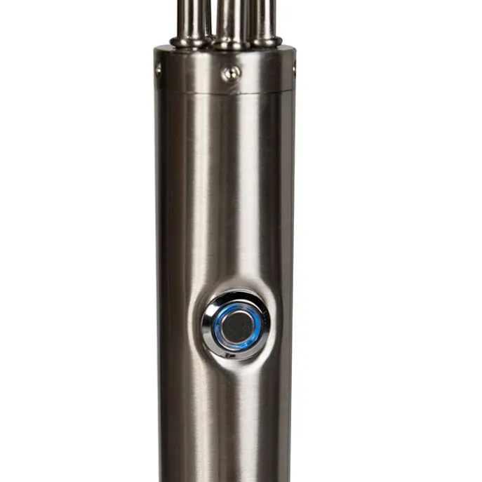 Vloerlamp staal incl. LED met touch dimmer - Sixties Trento