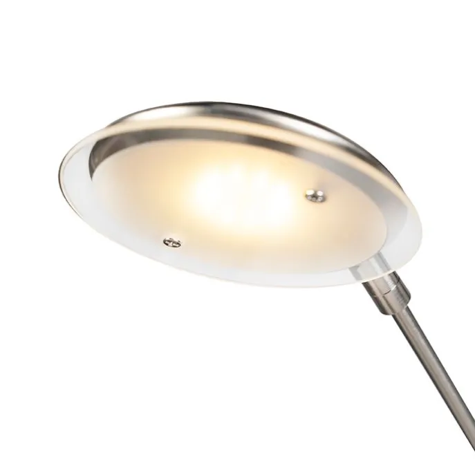 Vloerlamp staal incl. LED met touch dimmer - Sixties Trento