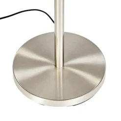 Vloerlamp staal met roze kap 50 cm - Simplo