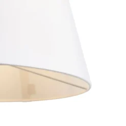 Vloerlamp staal met witte kap en verstelbare arm - Ladas Deluxe