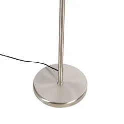 Vloerlamp staal met witte kap en verstelbare arm - Ladas Deluxe