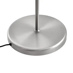 Vloerlamp staal met witte kap en verstelbare leeslamp - Ladas