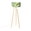 Vloerlamp tripod hout met kap leaf - Puros