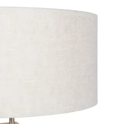 Vloerlamp tripod hout met peper kap 50 cm - Puros