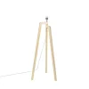Vloerlamp tripod hout zonder kap - Puros