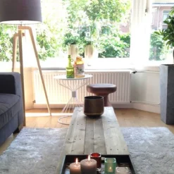 Vloerlamp tripod hout zonder kap - Puros