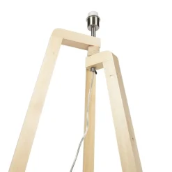 Vloerlamp tripod hout zonder kap - Puros