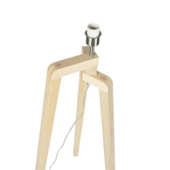 Vloerlamp tripod hout zonder kap - Puros