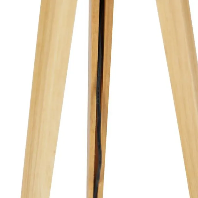 Vloerlamp tripod naturel met kap luipaard 50 cm - Tripod Classic
