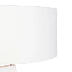 Vloerlamp tripod wit hout met witte kap 50 cm - Puros