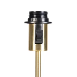 Vloerlamp verstelbaar goud met kap lichtgrijs 50 cm - Parte