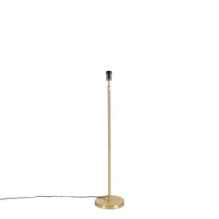 Vloerlamp verstelbaar goud met kap lichtbruin 50 cm - Parte