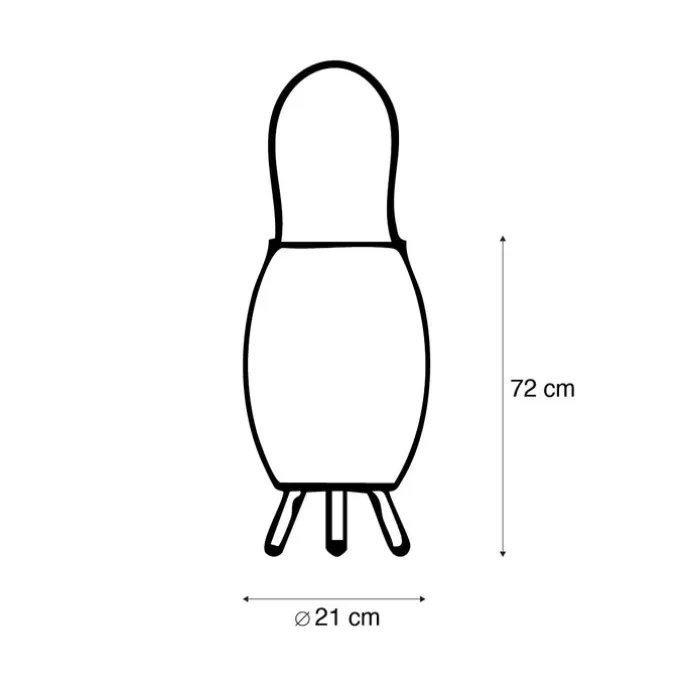 Vloerlamp wit 72,5cm incl. LED en speaker dimbaar RGB IP44 met afstandsbediening - Apolo