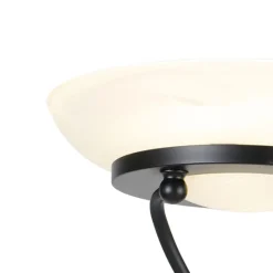 Vloerlamp zwart incl. LED en dimmer met leeslamp dim to warm - Empoli