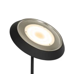 Vloerlamp zwart incl. LED en dimmer met leeslamp - Fez