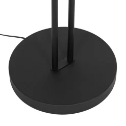 Vloerlamp zwart incl. LED en dimmer met leeslamp - Fez