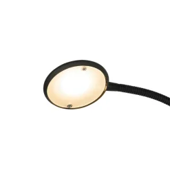 Vloerlamp zwart incl. LED en dimmer met leeslamp - Fez