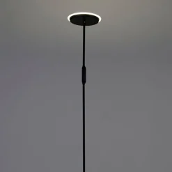 Vloerlamp zwart incl. LED met afstandsbediening - Bumu