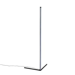 Vloerlamp zwart incl. LED met RGB en afstandsbediening - Carla