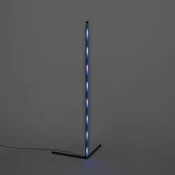 Vloerlamp zwart incl. LED met RGB en afstandsbediening - Carla